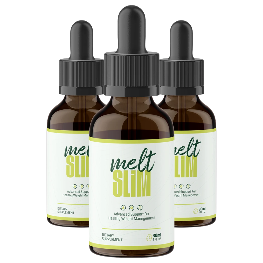 MeltSlim three-bottle package of liquid drops